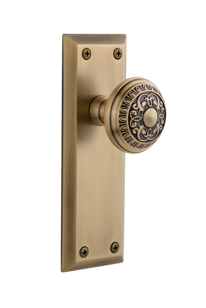Grandeur Fifth Avenue Plate with Windsor Knob Vintage Brass