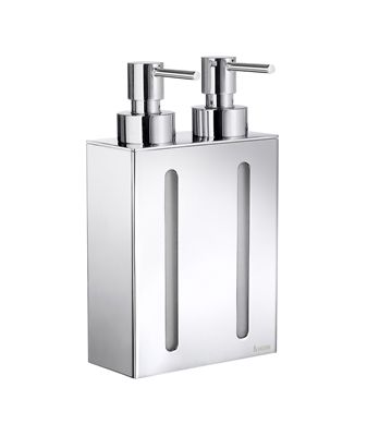 Smedbo Outline Collection Double Soap Dispenser Wallmount FK258 polished Chrome