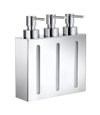 Smedbo Outline Collection Triple Soap Dispenser Wallmount FK259 Polished Chrome