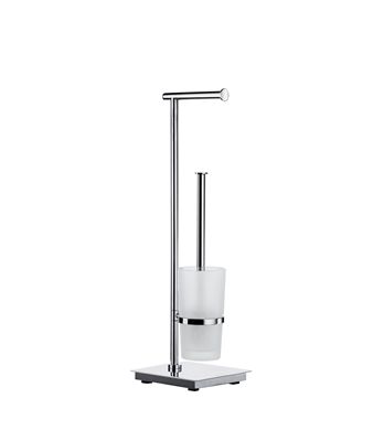 Smedbo Outline Collection Toilet Roll Holder With Toilet Brush Holder FK603 Polished Stainless Steel