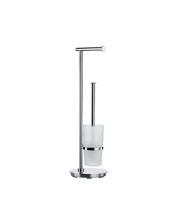 Smedbo Outline Collection Toilet Roll and Brush Holder FK607 Polished Stainless Steel