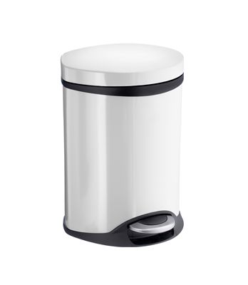 Smedbo Outline Collection Pedal Bin FK662 White Lacquered Stainless Steel