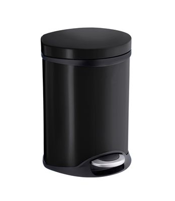 Smedbo Outline Collection Pedal Bin FK665 Black Lacquered Stainless Steel
