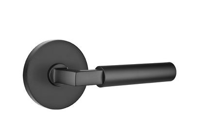 Emtek Brass Hercules Lever Flat Black-Disk Rosette
