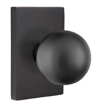 Emtek Orb Knob - Modern Rectangular Rosette