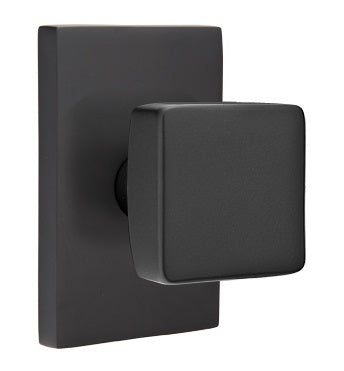 Emtek Square Knob - Modern Rectangular Rosette