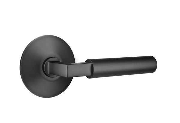 Emtek Brass Hercules Lever Flat Black-Modern Rosette