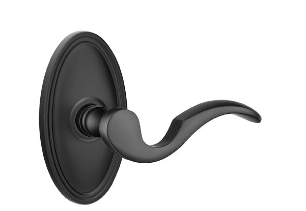 Emtek Cortina Lever Flat Black-Oval Rosette