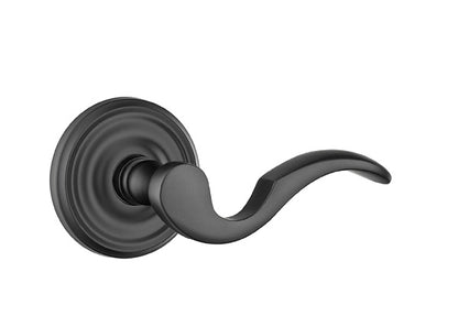 Emtek Cortina Lever Flat Black-Regular Rosette