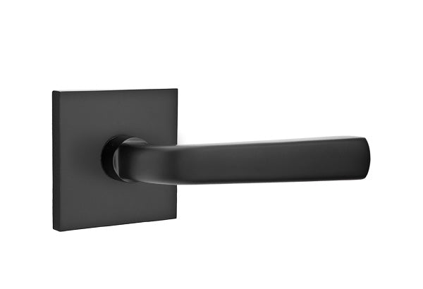 Emtek Sion Lever Flat Black-Square Rosette