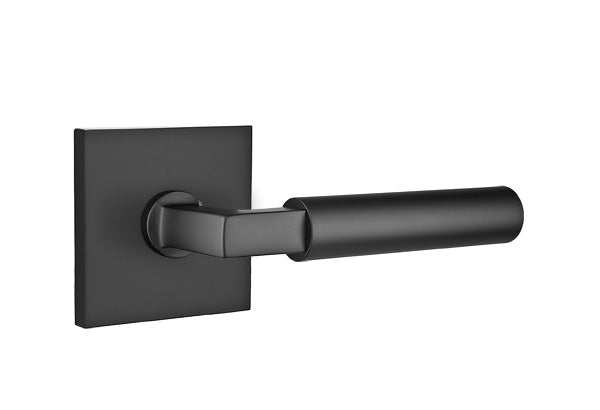 Emtek Brass Hercules Lever Flat Black-Square Rosette