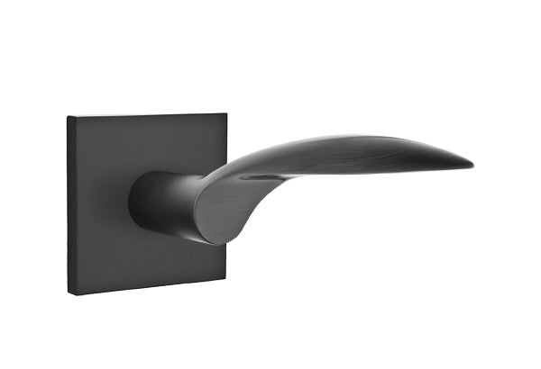 Emtek Mercury Lever Flat Black-Square Rosette
