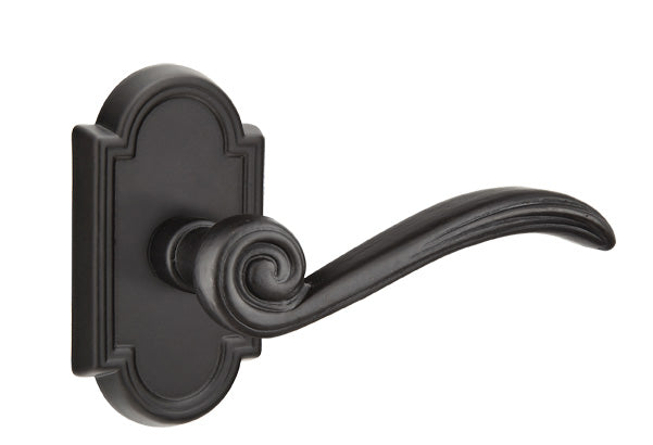 Emtek Medici Lever Flat Black Style 11 Rosette