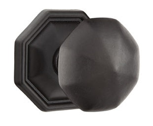 Emtek Lost Wax Cast Bronze Octagon Knob - Style 15 Rosette