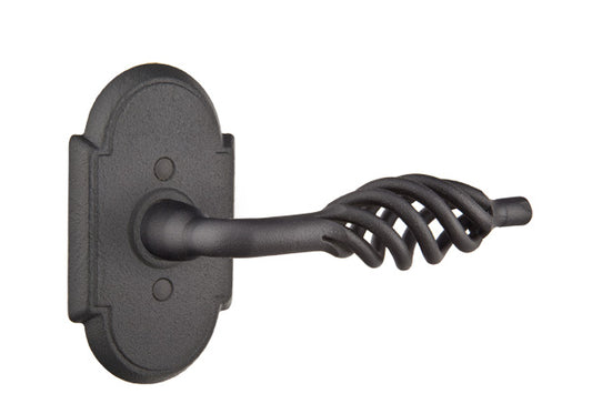 Emtek Lafayette Lever - Style 1 Rosette - Flat Black
