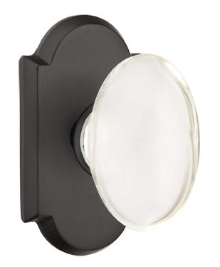 Emtek Hampton Knob Flat Black Style 1 Rosette 