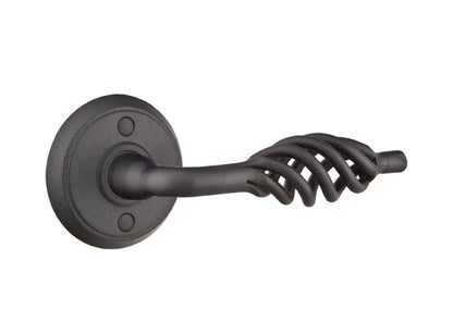 Emtek Lafayette Wrought Steel Lever Handle with Style 2 Rosette