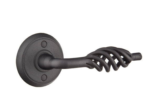 Emtek Lafayette Lever - Style 2 Rosette - Flat Black