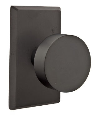Emtek Bronze Round Sandcast knob - Style 3 Rosette