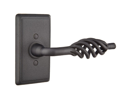 Emtek Lafayette Lever - Style 3 Rosette - Flat Black