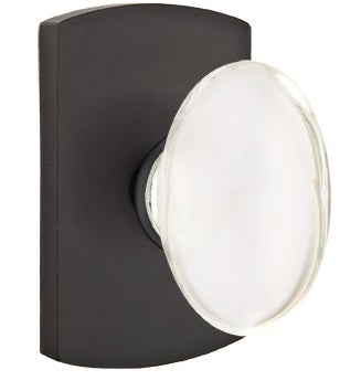 Emtek Hampton Knob Flat Black Style 4 Rosette 