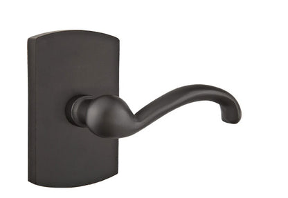 Emtek Teton Lever- Flat Black  Style 4 Rosette