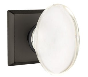 Emtek Hampton Knob Flat Black Style 6 Rosette 