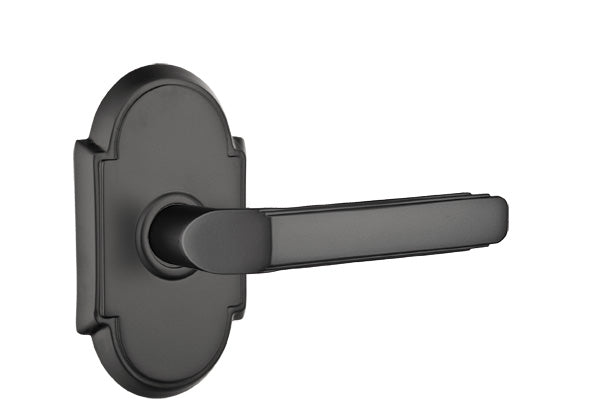 Emtek Milano Lever Flat Black-Style 8 Rosette
