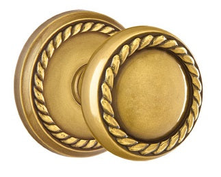 Emtek Rope Knob French Antique Rope Rosette