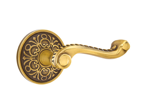 Emtek Rope Lever French Antique-Lancaster Rosette