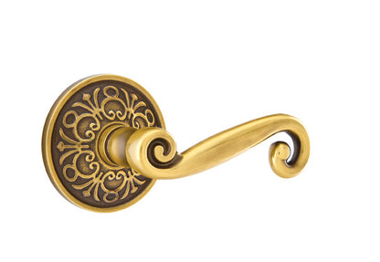 Emtek Rustic Lever French Antique-Lancaster Rosette