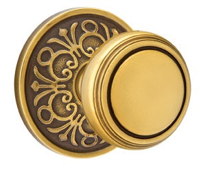 Emtek Norwich Knob With Lancaster Rosette - French Antique