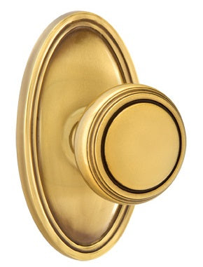 Emtek Norwich Knob With Oval Rosette - French Antique