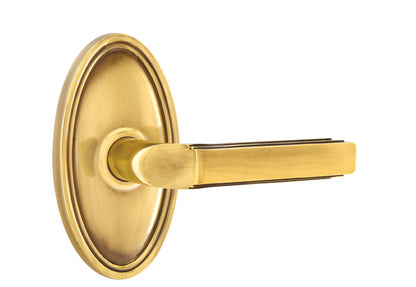 Emtek Milano Lever French Antique-Oval Rosette