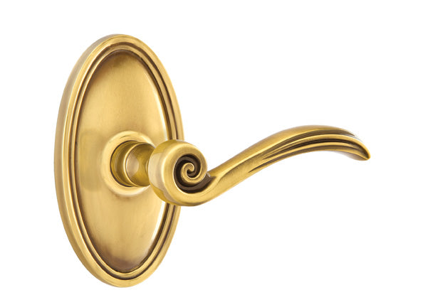 Emtek Elan Lever French Antique-Oval Rosette