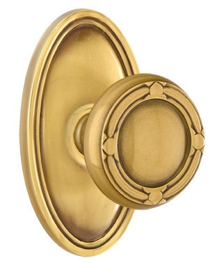 Emtek Ribbon and Reed Knob - Oval Rosette