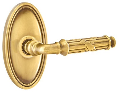 Emtek Ribbon and Reed Lever French Antique-Oval Rosette