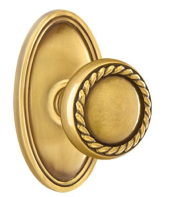Emtek Rope Knob - Shown with Oval Rosette