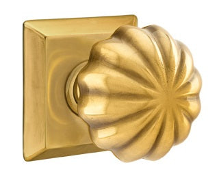 Emtek Melon Knob with Quincy Rosette - French Antique