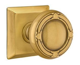 Emtek Ribbon and Reed Knob - Quincy Rosette