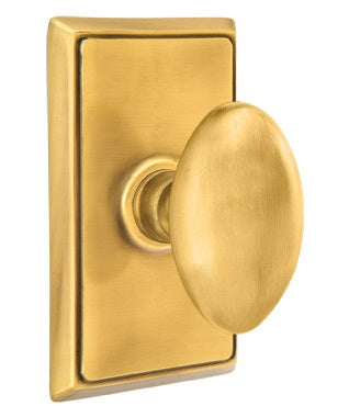 Emtek Egg Interior Mortise Knob with Rectangular Rosette