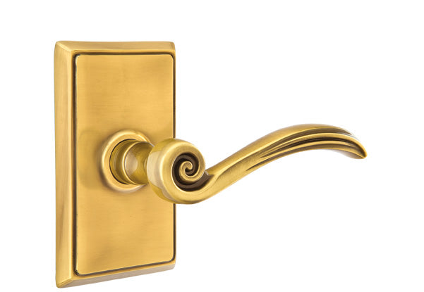 Emtek Elan Lever French Antique-Rectangular Rosette