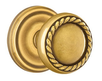 Emtek Rope Knob - Shown with Regular Rosette