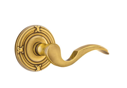Emtek Cortina Lever French Antique-Ribbon and Reed Rosette