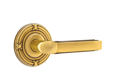 Emtek Milano Lever French Antique-Ribbon and Reed Rosette