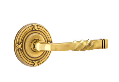 Emtek Santa Fe Lever French Antique- Ribbon and Reed Rosette