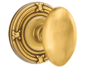 Emtek Egg Interior Mortise Knob with Ribbon & Reed Rosette