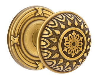 Emtek Lancaster Knob - Ribbon and Reed Rosette