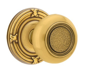 Emtek Belmont Knob French Antique Ribbon and Reed Rosette 