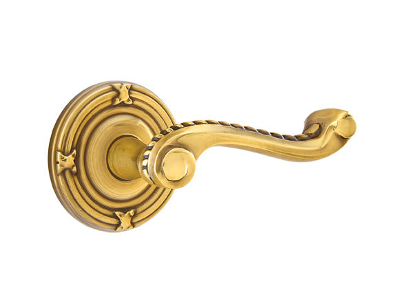 Emtek Rope Lever French Antique-Ribbon and Reed Rosette